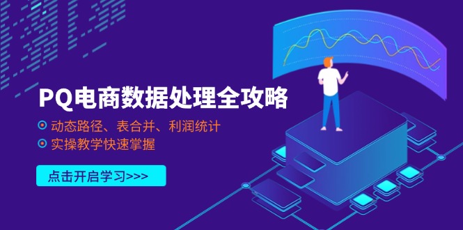 (14240期)PQ电商数据处理全攻略,动态路径、表合并、利润统计,实操教学快速掌握-洪烁网创
