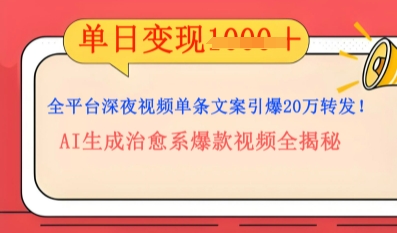 全平台深夜文案新风口：DeepSeek生成百万播放量金句，治愈系内容涨粉速度快4倍-洪烁网创