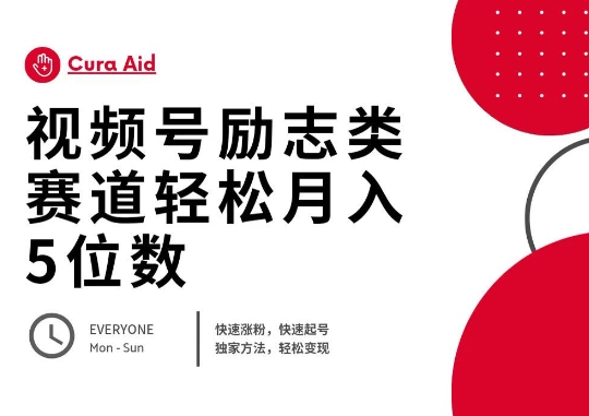 视频号励志类赛道快速涨粉500+,快速起号,轻松变现月入过W-洪烁网创