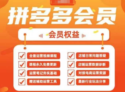 2025拼多多运营实战课,40节全流程教学,覆盖拼多多运营全链路-洪烁网创